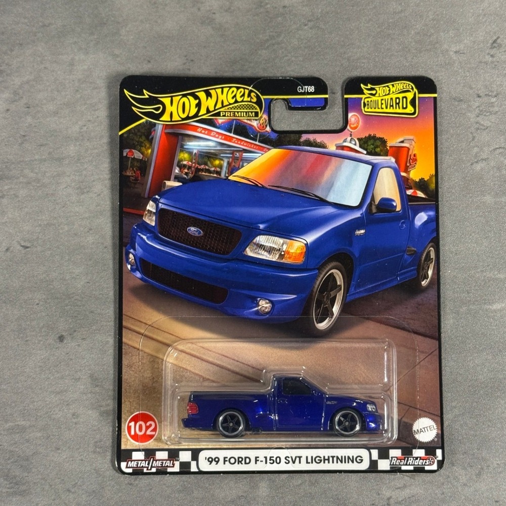 Hot Wheels '99 Ford F-150 SVT Lightning Blue Boulevard 102 Premium NEW